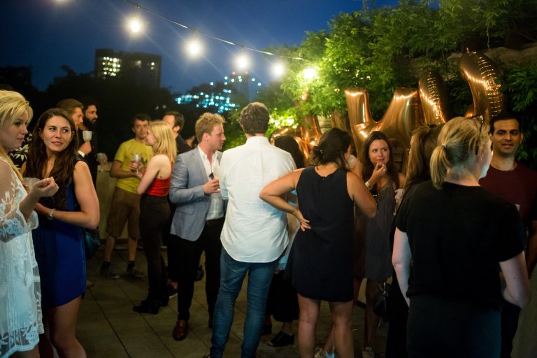 Brunost party on a rooftop in Brooklyn