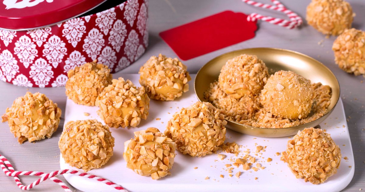 Brown cheese truffles