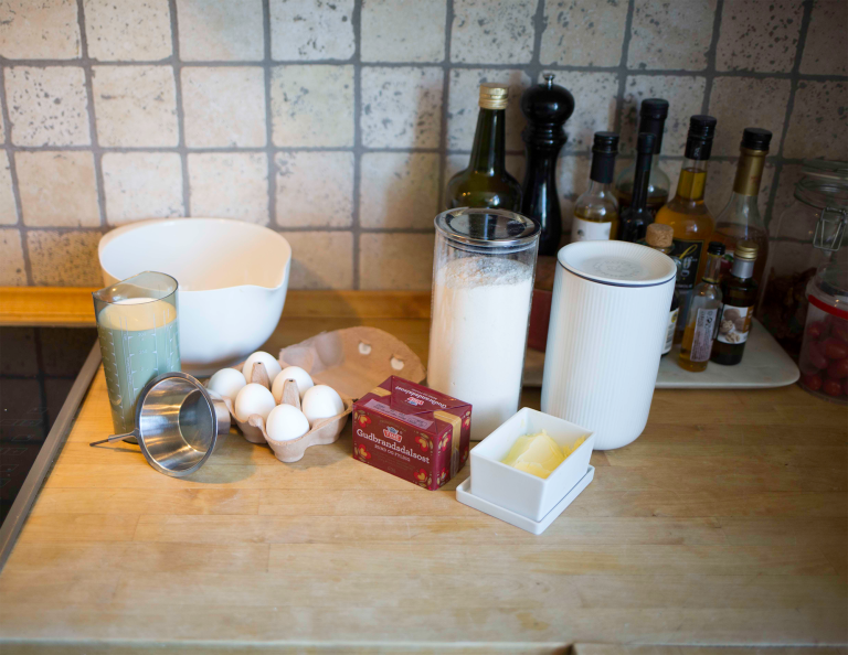 Ingredients for waffles